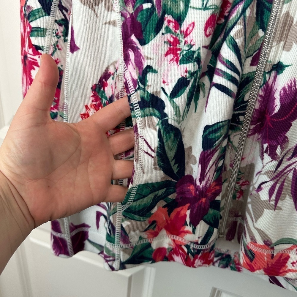 Tommy Bahama Womens Size M Tropical Full Zip Long Sleeve Floral Jacket - Picture 3 of 8